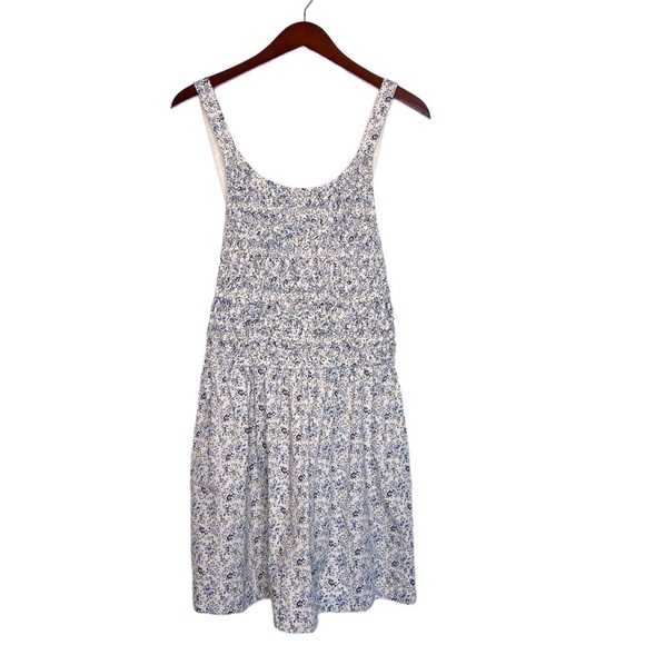FREE PEOPLE NWT Smocked Petunia Mini Dress Size Medium in Floral Tea Combo - Picture 2 of 15